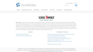 
                            4. School World Teacher Sites - Tech4Folks - Teacher Sites School World Portal