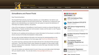 SchoolBrains and Parent Portal | Haverhill Public Schools - Schoolbrains Student Login