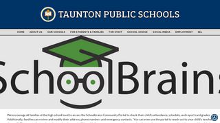 SchoolBrains Community Portal - Taunton Public Schools - Schoolbrains Student Login