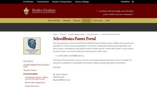 
                            4. SchoolBrains Parent Portal - Dudley-Charlton Regional School District - Community Portal Coah