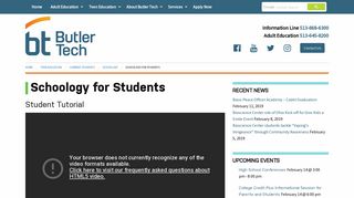 
Schoology for Students - Butler Tech  

