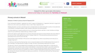 
                            5. Schools in Walsall - My Walsall - Walsall School Admissions Portal