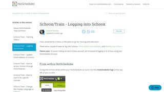 
                            3. Schoox/Train - Logging into Schoox – Customer Care - Schoox Portal With Hotschedules