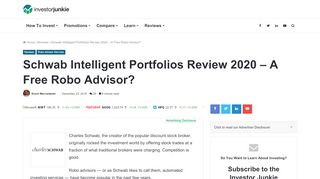 
                            7. Schwab Intelligent Portfolios Review 2020 | A Free Robo ... - Schwab Intelligent Portfolio Portal