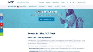 
Scores - The ACT Test | ACT
