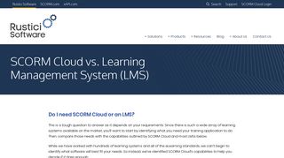 
                            5. SCORM Cloud vs. Learning Management System (LMS) - Cloud Scorm Portal