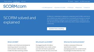 
                            3. SCORM.com HomePage: What is SCORM and How it Works - Cloud Scorm Portal