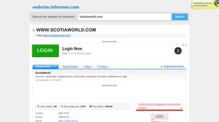 
                            8. scotiaworld.com at WI. ScotiaWorld - Website Informer - Scotiaworld Login