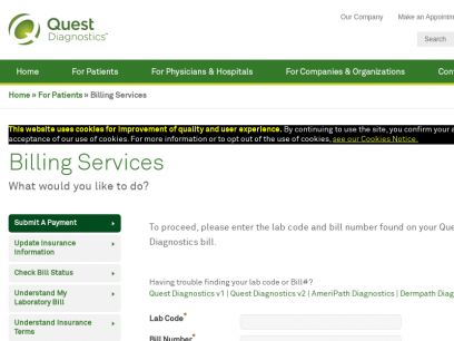 Pay your Patient Bill - Quest Diagnostics Inc.