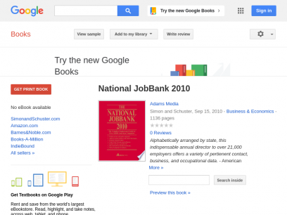 National JobBank 2010 - Adams Media - Google Books