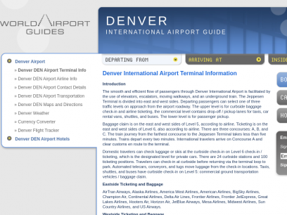 Denver International Airport Terminal Information - Denver DEN International Airport Guide - World Airport Guides
