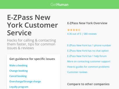 E-ZPass New York customer service