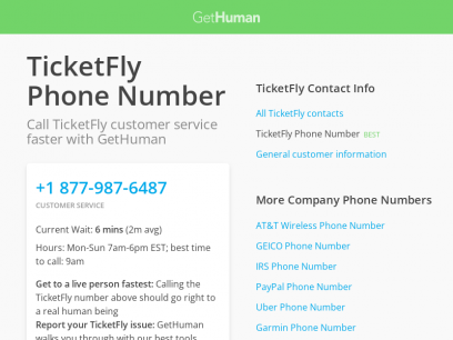 TicketFly Phone Number | Call Now &amp; Shortcut to Rep