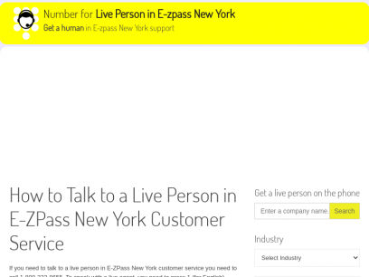 How to Talk to a Live Person in E-ZPass New York Customer Service