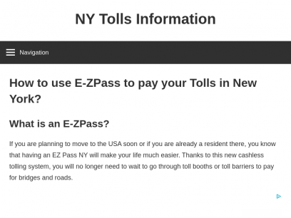 EZ Pass NY Account Login(e-zpassny.com) - E-ZPass® New York