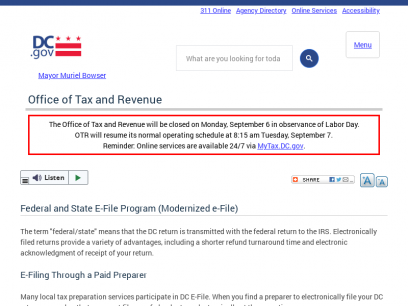 Federal and State E-File Program (Modernized e-File) | otr