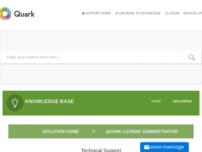  Technical Support : Quark Software Inc. 