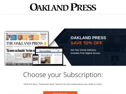 The Oakland Press Subscription Discount | Subscriber Services