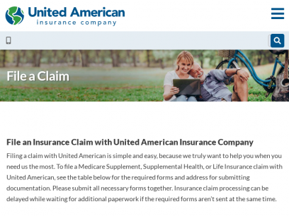 
	File Insurance Claims | United American Insurance Company
