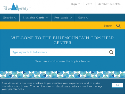 Bluemountain.com Help Center - Customer Service