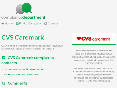 CVS Caremark Complaints