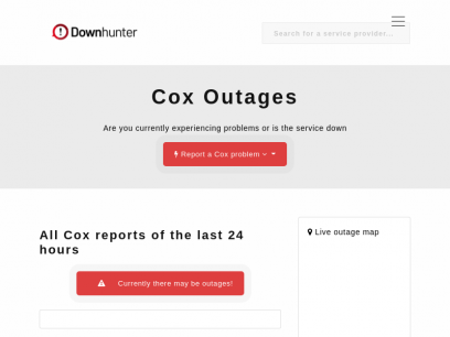 &#10132; Cox outage or down - All errors &amp; problems in real time