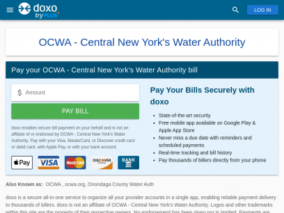 OCWA - Central New York's Water Authority (OCWA) | Pay Your Bill Online | doxo.com