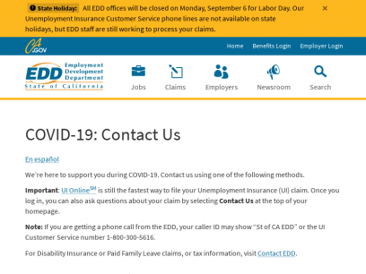 COVID-19: Contact Us