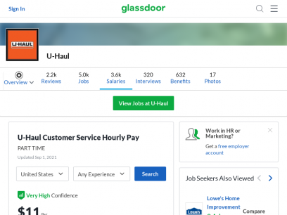 U-Haul Customer Service Salaries | Glassdoor
