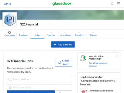 No Jobs at 321financial | Glassdoor