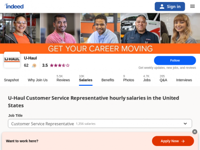 U-Haul Customer Service Representative Salaries in the United States | Indeed.com
