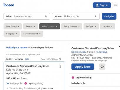 Customer Service Jobs, Employment in Alpharetta, GA | Indeed.com