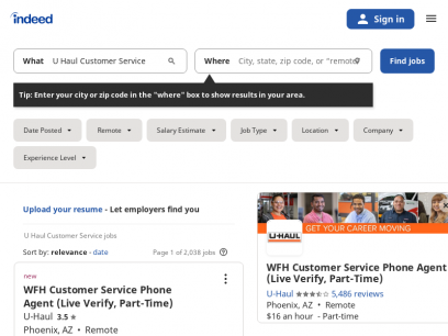 U Haul Customer Service Jobs, Employment | Indeed.com