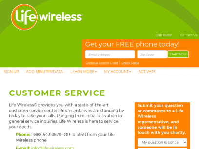 Life Wireless Free Government Cell Phone Program Customer Service