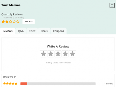 Quartzily Reviews - Read Customer Reviews of quartzily.com Before You Buy | Trust Mamma
