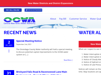 OCWA &#8211; Central New York’s Water Authority