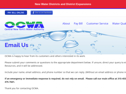 Email Us &#8211; OCWA