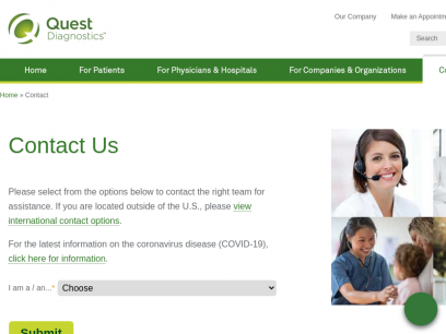 Quest Diagnostics : Contact