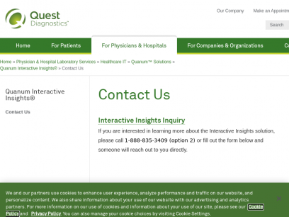 Quest Diagnostics : Contact Us