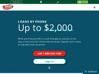 Apply for Loans up to $2,000 Over the Phone | Speedy Cash 