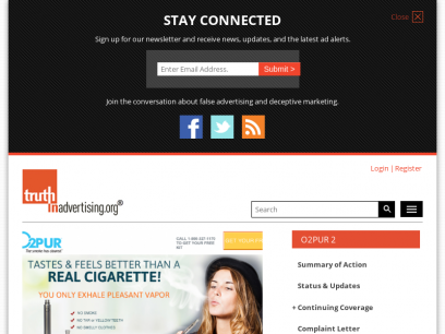 O2PUR Free E-Cigarette Starter Kit | Truth In Advertising
