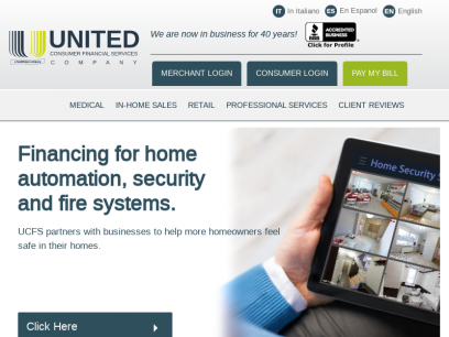 UCFS: Consumer Financing Company &amp; Provider Of Financial Services