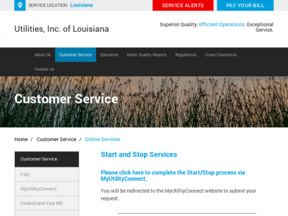 
	Online Services | Louisiana | My Utility
