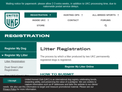  Litter Registration | United Kennel Club (UKC)