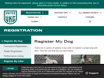  Register My Dog | United Kennel Club (UKC)
