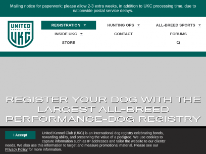  Registration | United Kennel Club (UKC)