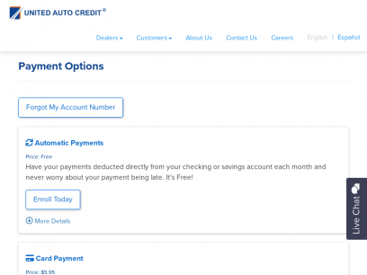 
	Customer Payment Options | Automatic Payments | Customer Service | United Auto Credit
