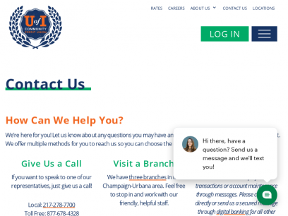 Contact Us - U of I Community Credit Union