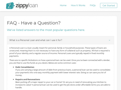 FAQ - ZippyLoan