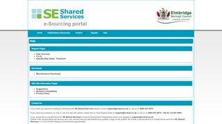 
                            5. SE Shared Services eSourcing Portal - Help - In-tend Ltd - Se Shared Services Portal